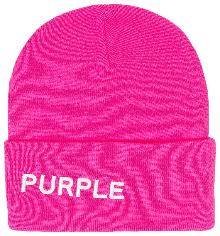 PURPLE BRAND Acrylic Cuffed Hats Pink