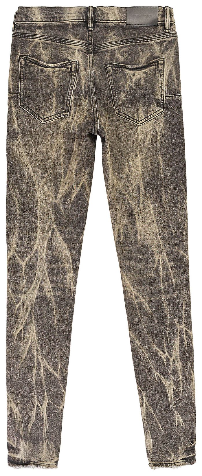 PURPLE BRAND Washed Tie Acid Skinny Jeans Black