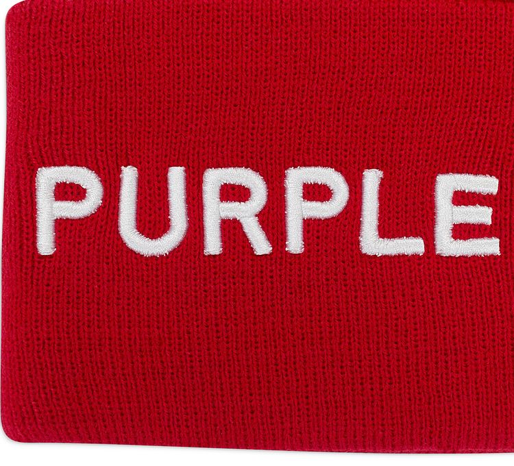 PURPLE BRAND Acrylic Cuffed Hats Red