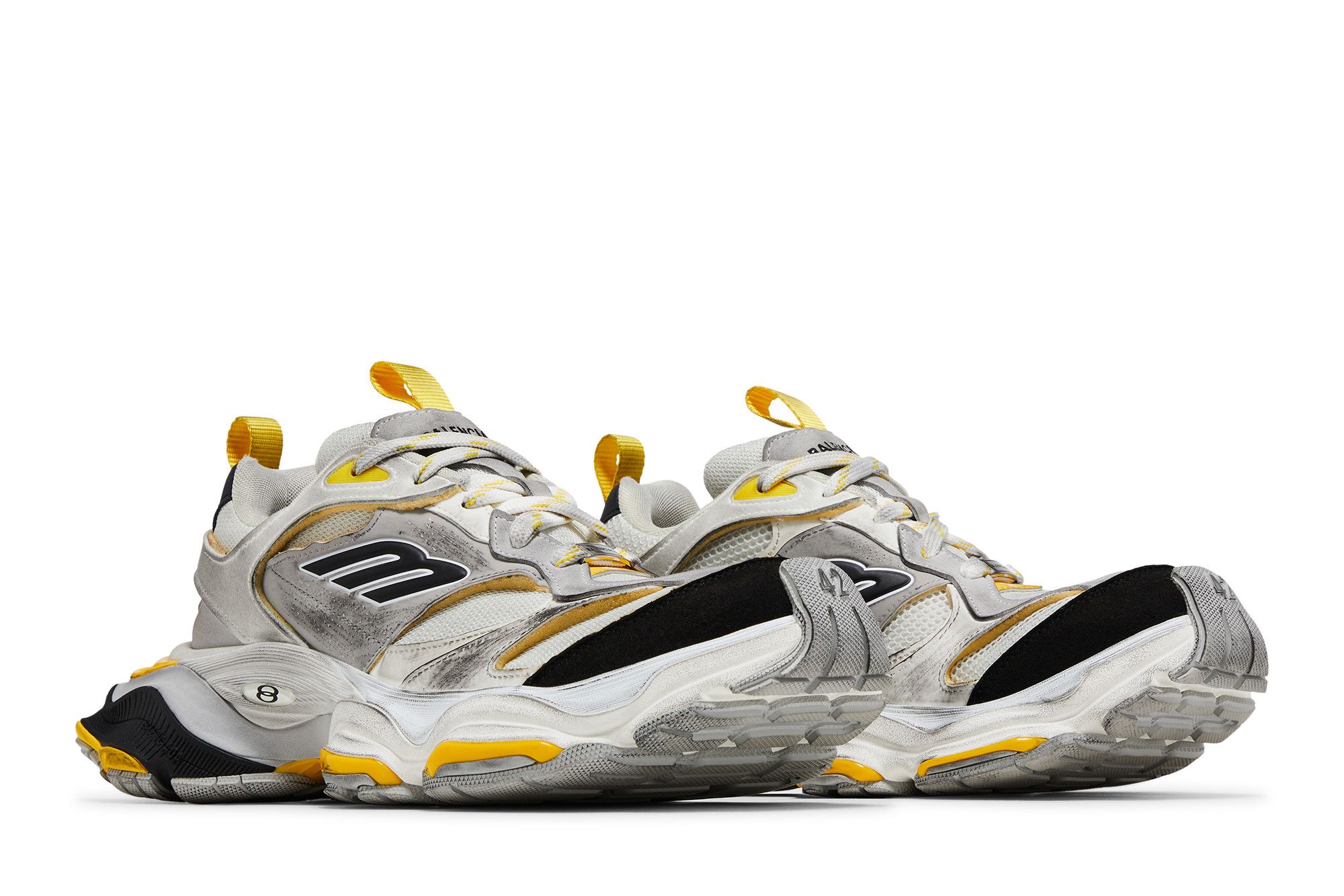 BALENCIAGA CARGO Sneakers グレー/イエロー 27cm Balenciaga Cargo Sneakers in grey/ white/ yellow | Designer