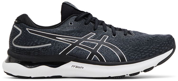 Asics Gel Nimbus 24 2E Wide Black White