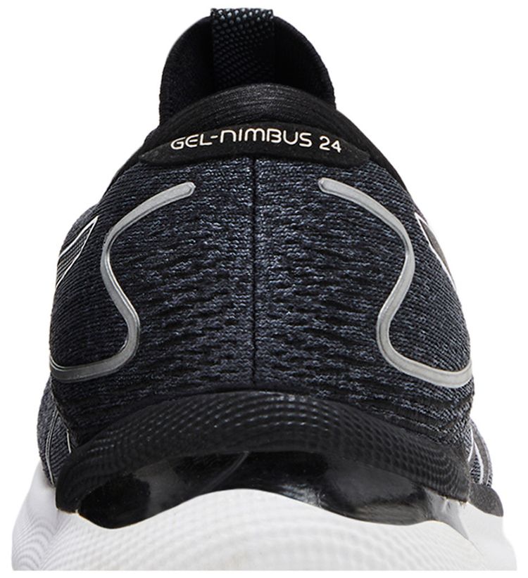 Asics Gel Nimbus 24 2E Wide Black White