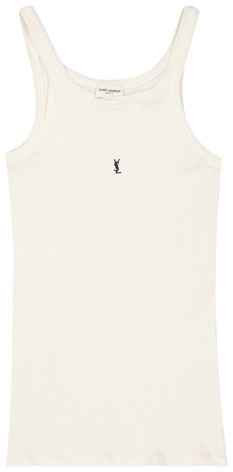 Saint Laurent Tank Top NaturalBlack