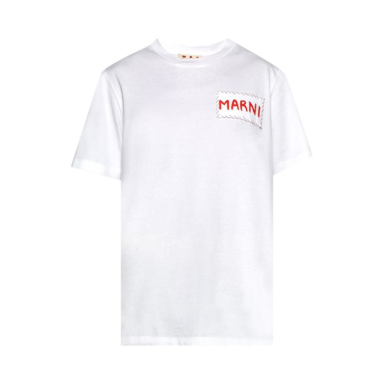 Marni Patch T Shirt Lily White