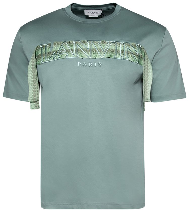Lanvin Curb Lace T Shirt Vert De Gris