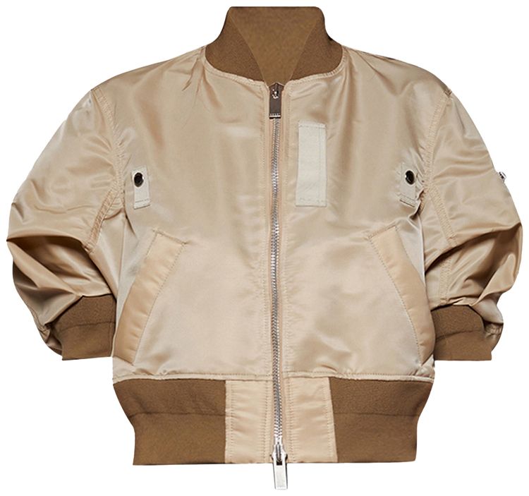 Sacai Nylon Twill Blouson Beige