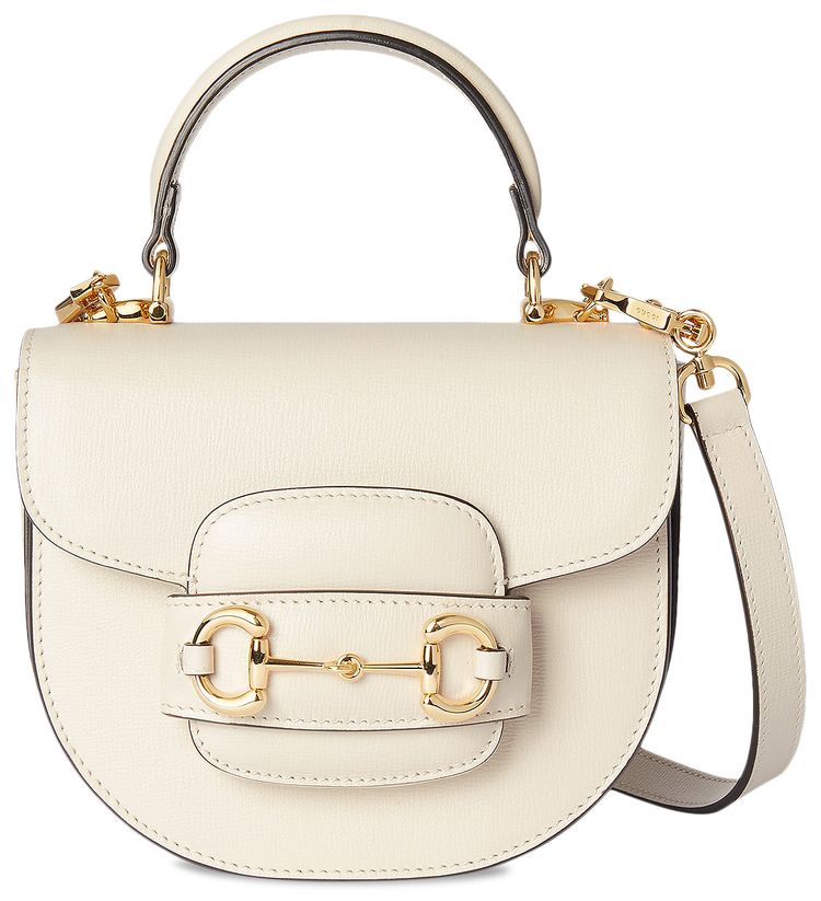 Gucci Horsebit 1955 Mini Top Handle Bag Mystic White
