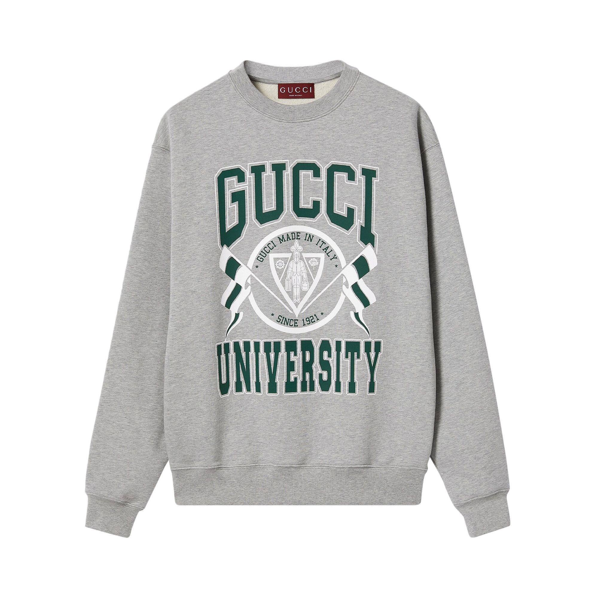 Buy Gucci Printed Jersey Sweatshirt 'Grey Melange' - 784413 XJGU7