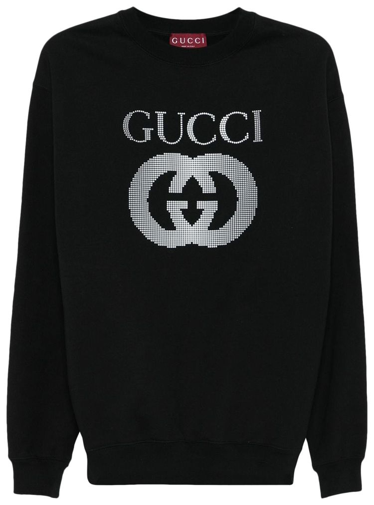 Gucci Interlocking Logo Crewneck Sweatshirt Black