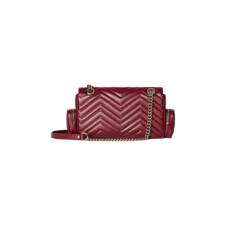 Gucci Marmont Small Multi Pocket Bag Rosso Ancora