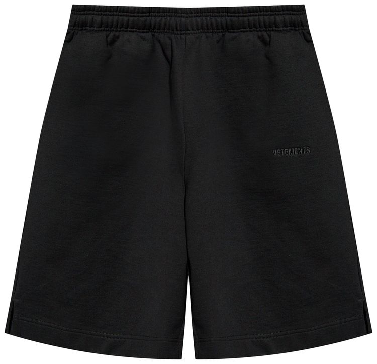 Vetements Embroidered Logo Shorts Black