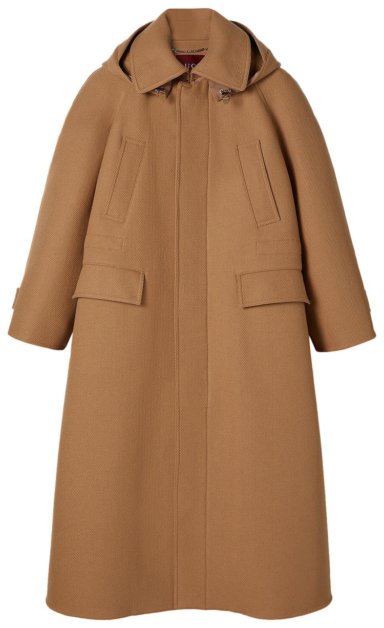 Gucci Wool Cashmere Coat BeigeCamel