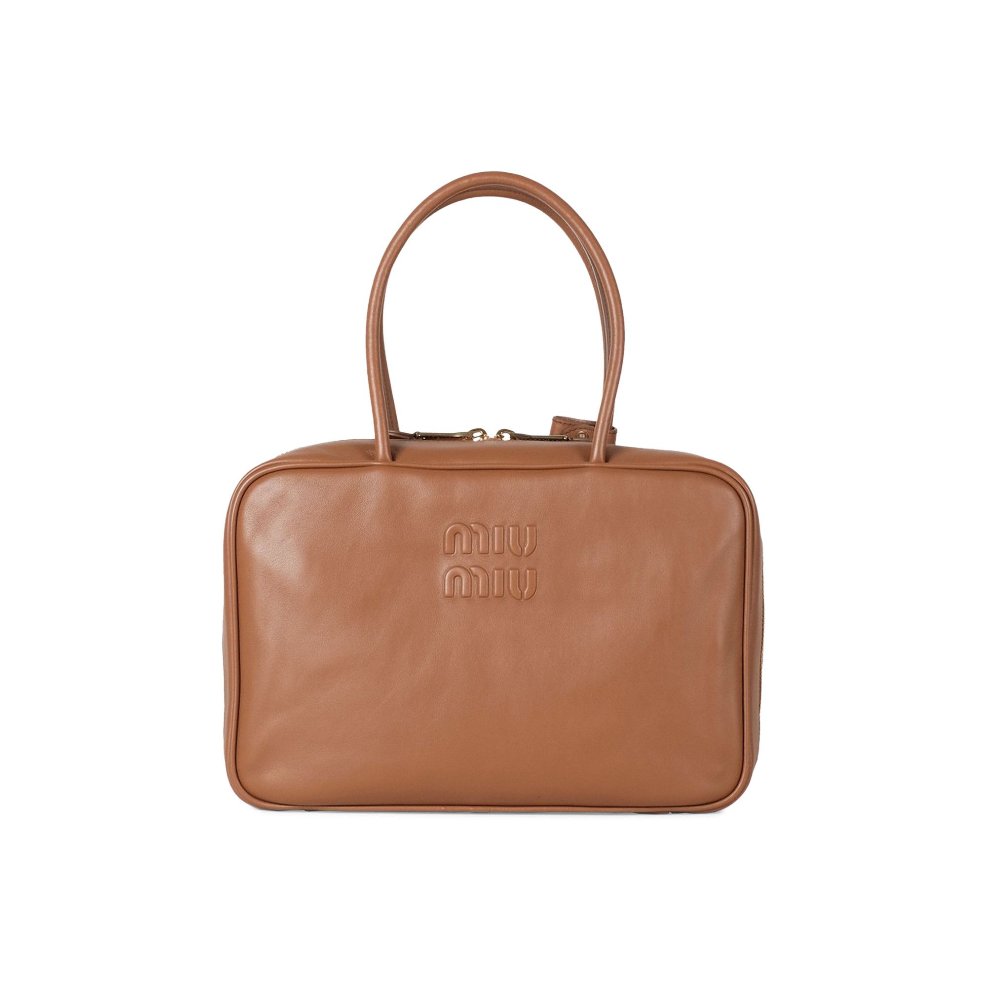 Buy Miu Miu Leather Beau Bag 'Cognac' - 5BB117 2CRW F0046 | GOAT