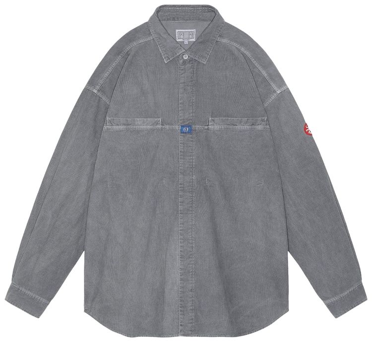 Cav Empt Overdye Cord Design Big Shirt Grey