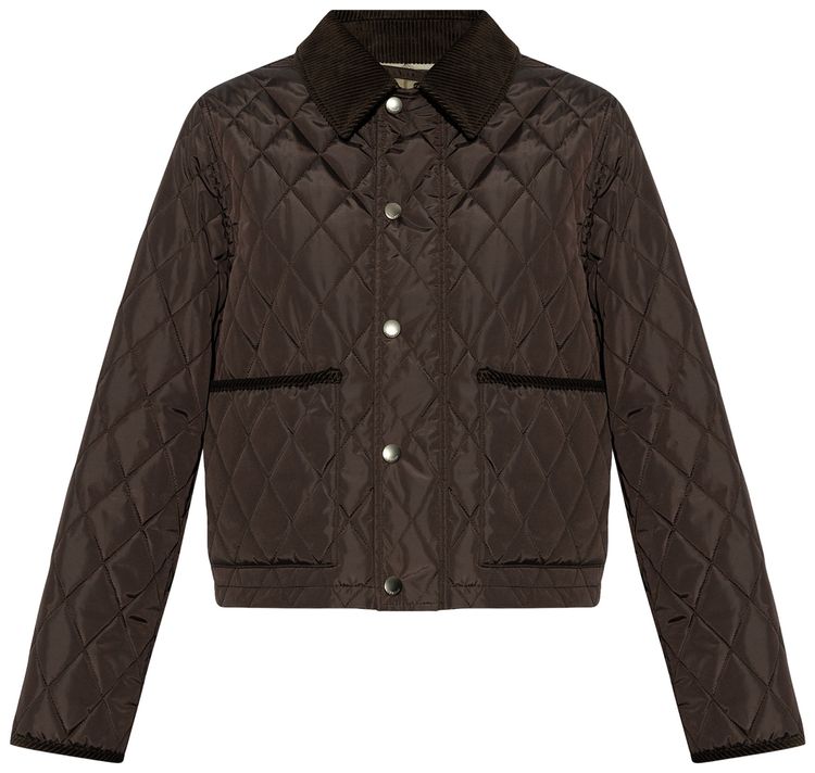 Burberry Cropped Quilted Jacket PeatBrush