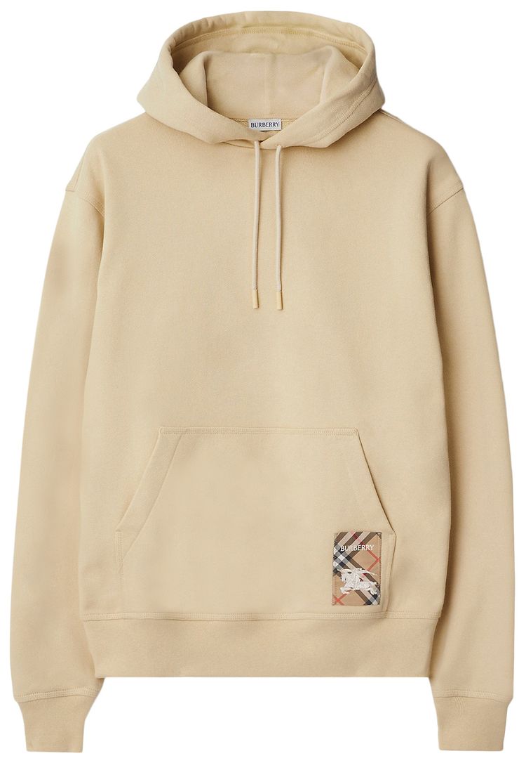 Burberry Check Label Hoodie Nutmeg