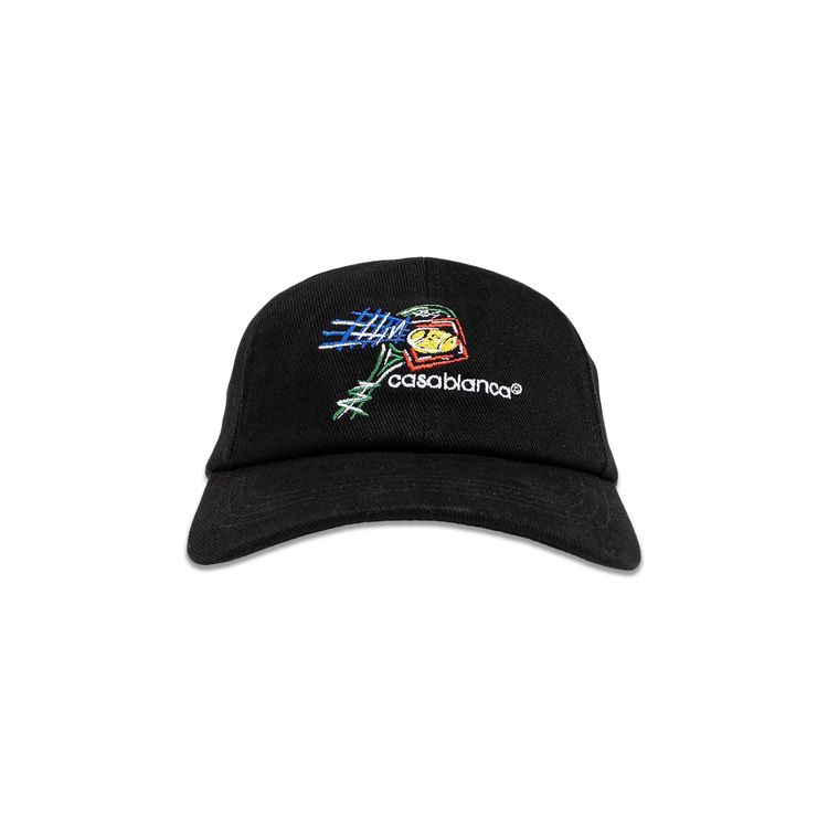 Casablanca Maison De Reve Embroidered Patch Cap Black