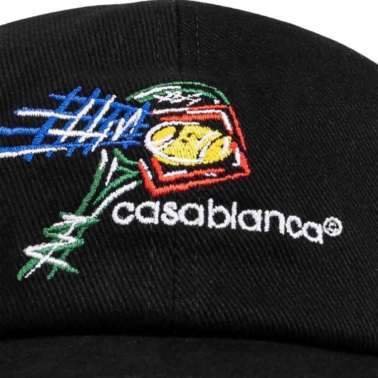 Casablanca Maison De Reve Embroidered Patch Cap Black
