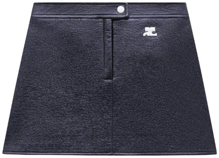 Courreges Reedition Vinyl Mini Skirt Blue