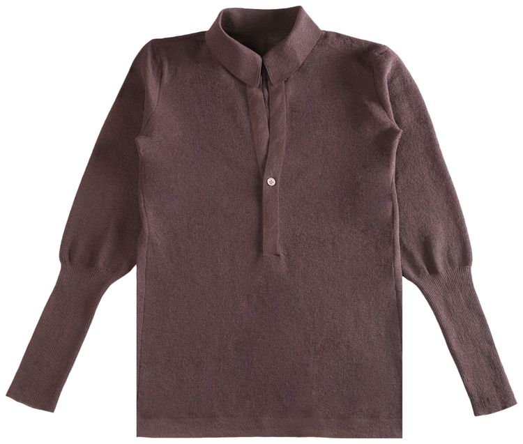 Issey Miyake Knit Shirt Nasu Brown