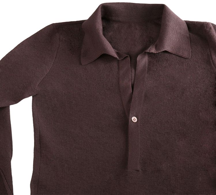 Issey Miyake Knit Shirt Nasu Brown