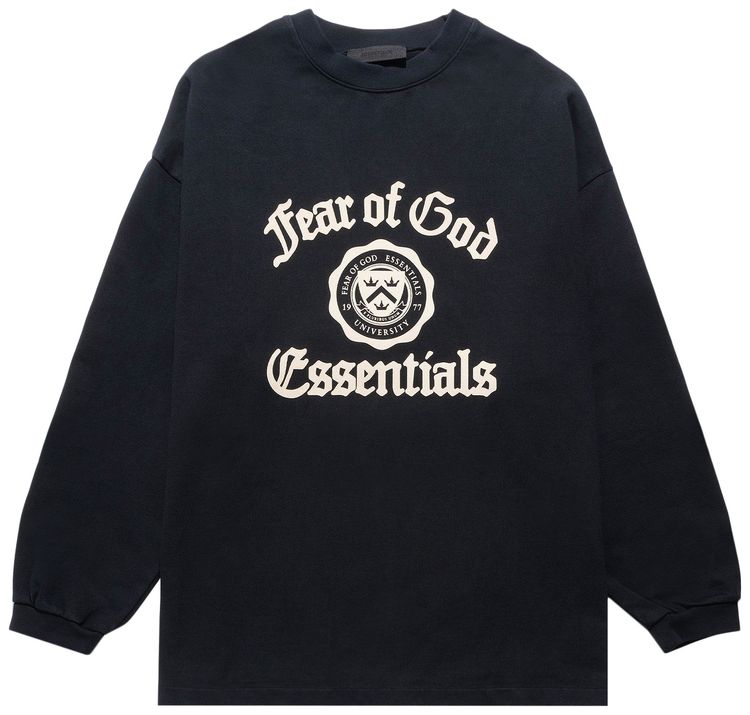 Fear of God Essentials Heavy Long Sleeve T Shirt Black