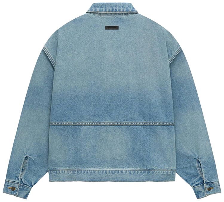 Fear of God Essentials Denim Trucker Jacket Vintage Blue
