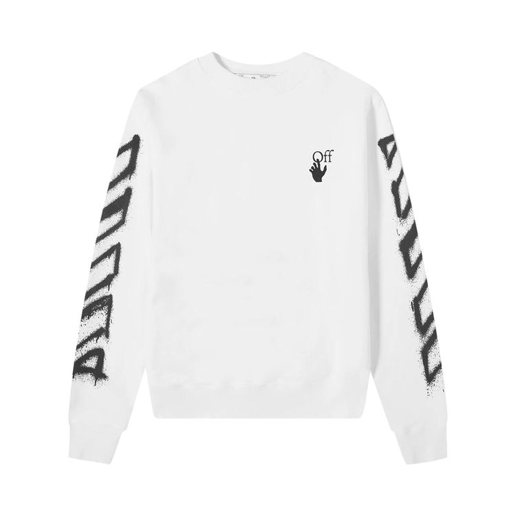 Off White Slim Spray Hoodie BlackWhite