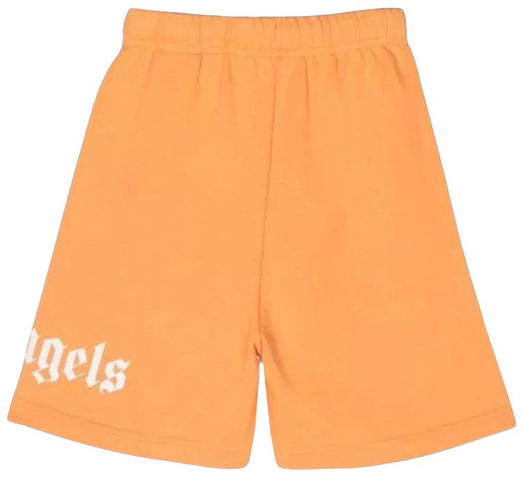 Palm Angels Kids Classic Overlogo Sweatshort OrangeWhite