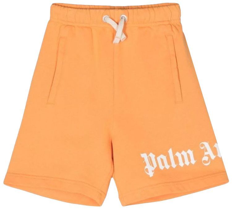 Palm Angels Kids Classic Overlogo Sweatshort OrangeWhite