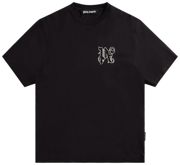 Palm Angels Monogram Regular Tee BlackOff White