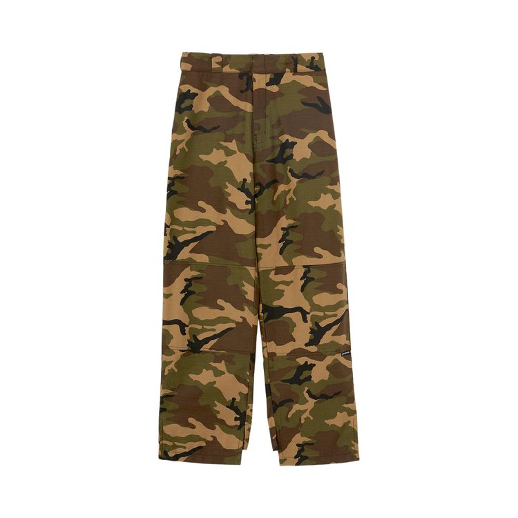 Palm Angels Sartorial Waistband Camo Workpants Green