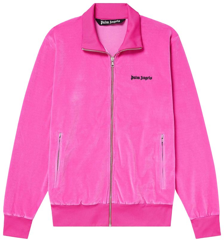 Palm Angels Velvet Track Jacket Black