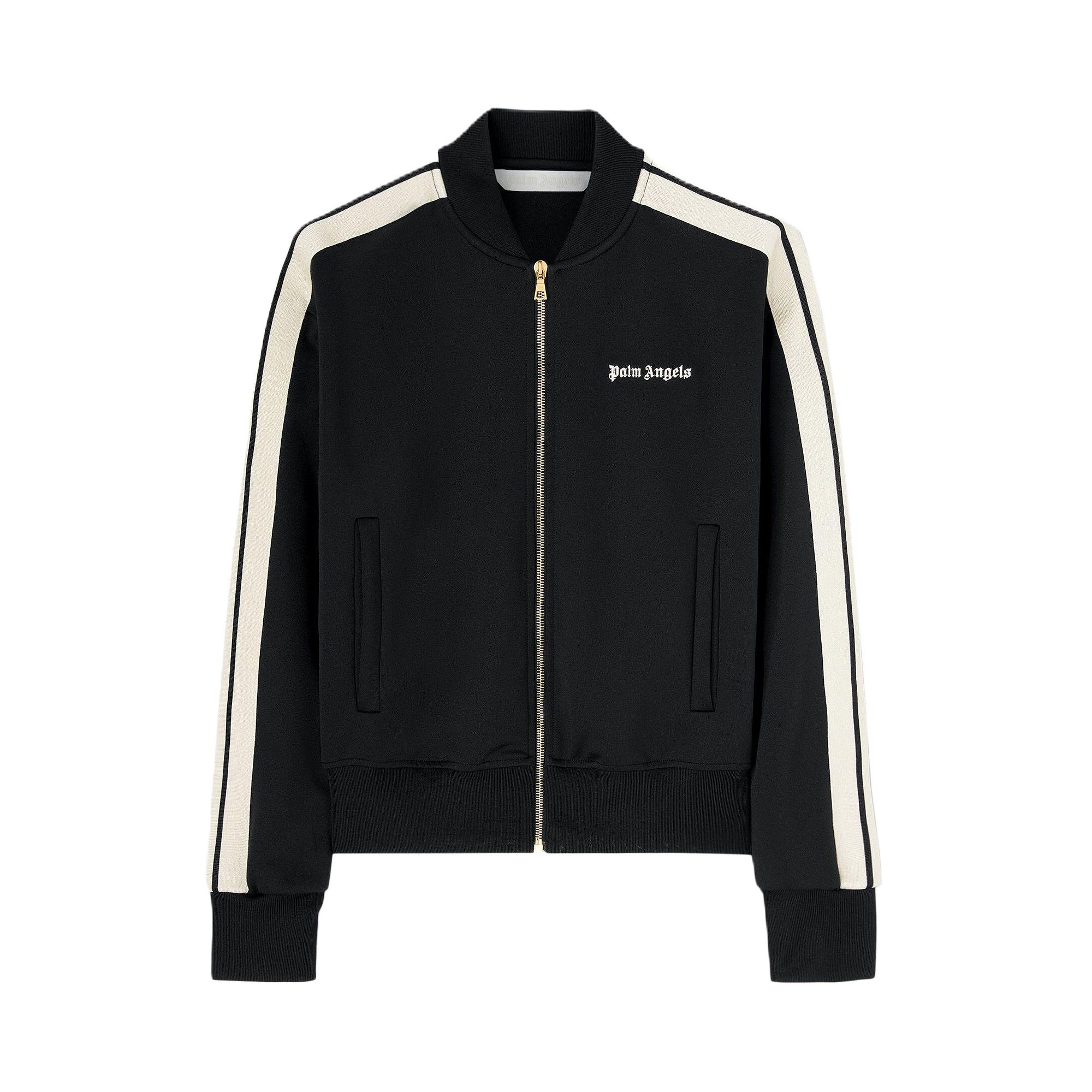ジャケット Palm Angels PWBD050S24 FAB001 1003 Jackets Black Buy Palm Angels Zip Track Hoodie 'Black