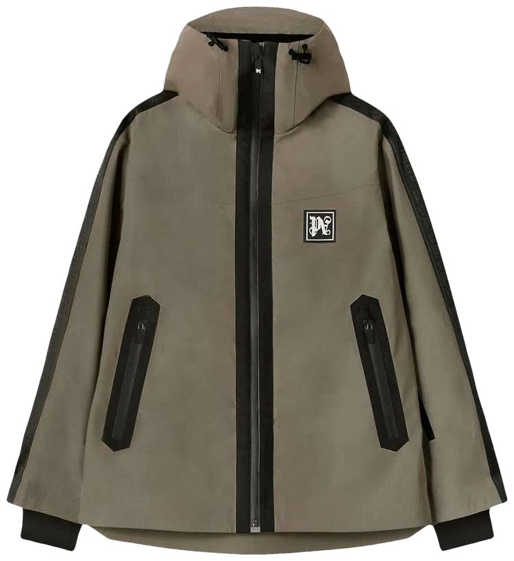 Palm Angels Reflective Ski Jacket Charcoal Grey