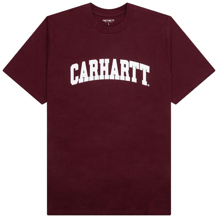 Carhartt WIP University Short Sleeve T Shirt MalbecWhite