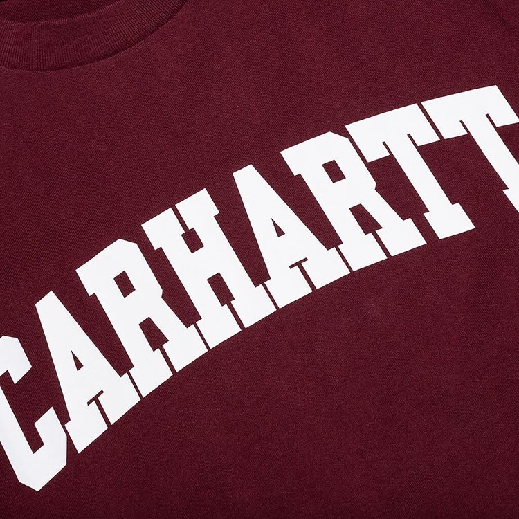 Carhartt WIP University Short Sleeve T Shirt MalbecWhite