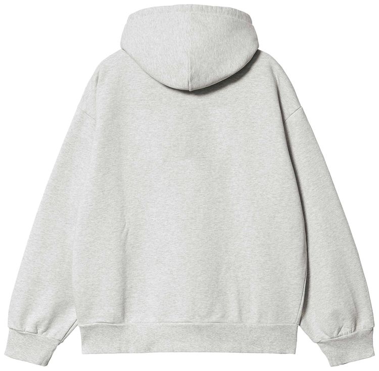 Carhartt WIP Logo Hoodie Ash HeatherDuck Blue