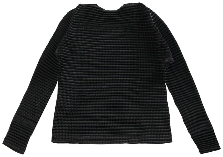 Issey Miyake Suede Like Pleats Shirt Black