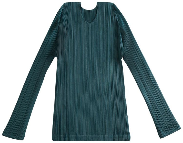 Pleats Please Issey Miyake MC January Shirt Blue Green
