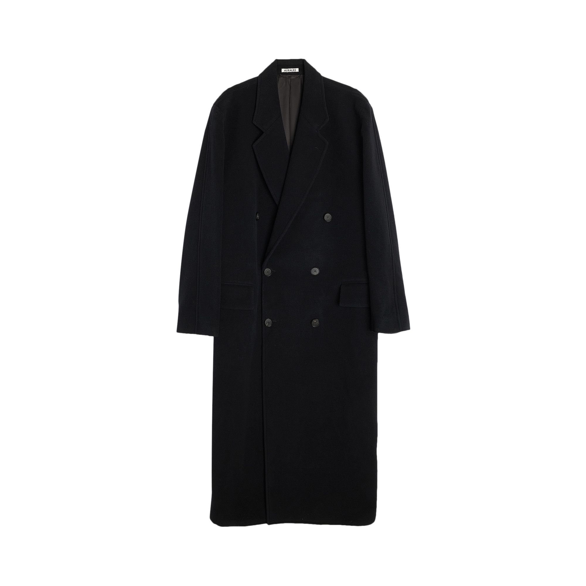 Buy Auralee Chesterfield Coat 'Black' - A24AC03WM BLAC | GOAT