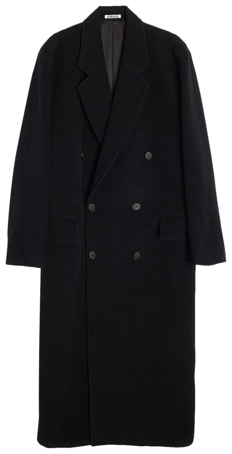 Auralee Chesterfield Coat Black