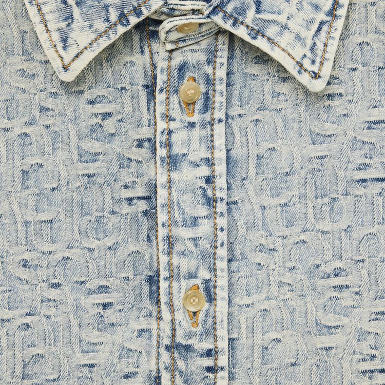 Acne Studios Monogram Shirt BlueBeige
