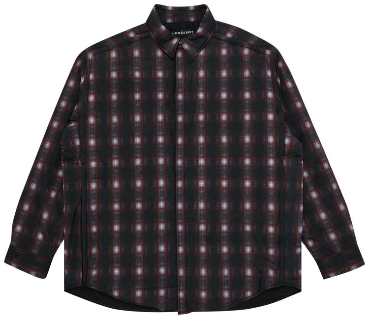 YProject Velcro Padded Overshirt RedGrey Check