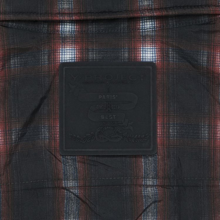 YProject Velcro Padded Overshirt RedGrey Check