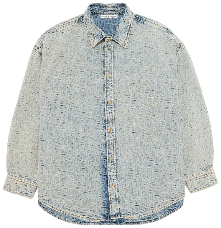 Acne Studios Monogram Shirt BlueBeige
