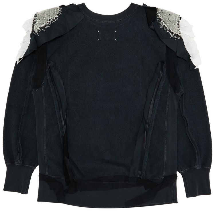 Maison Margiela Textured Jersey Sweatshirt Black