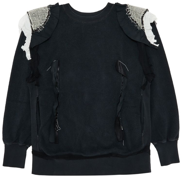 Maison Margiela Textured Jersey Sweatshirt Black