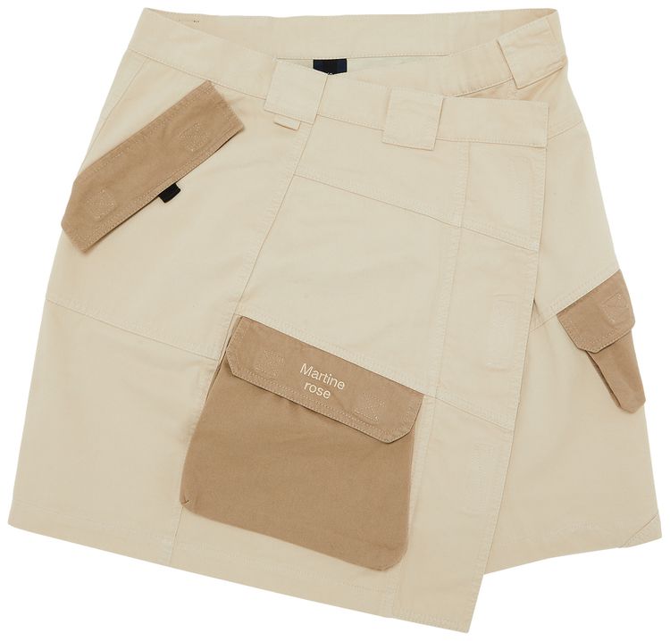 Martine Rose Wrap Cargo Skirt Beige