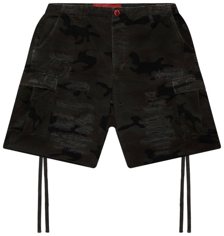 Hellstar Distressed Cargo Shorts Black